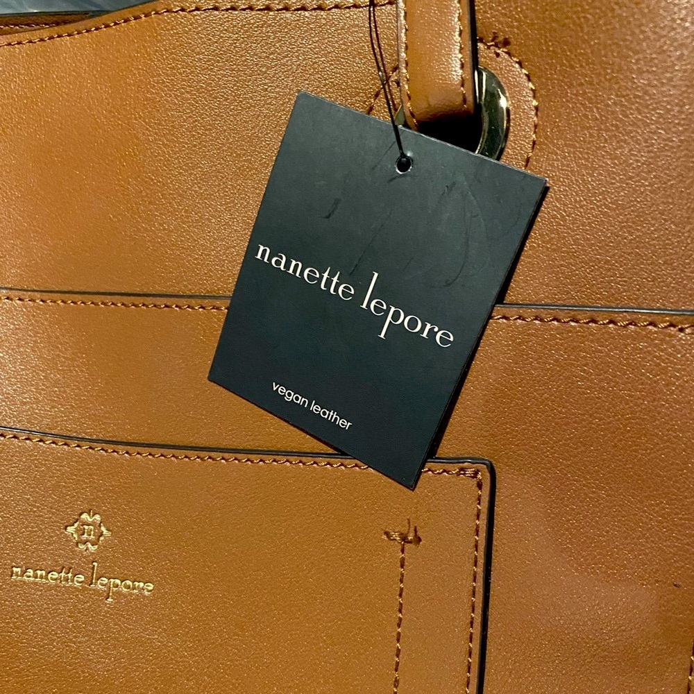 Nanette Lepore Vegan Leather Tote Handbag - Picture 7 of 11